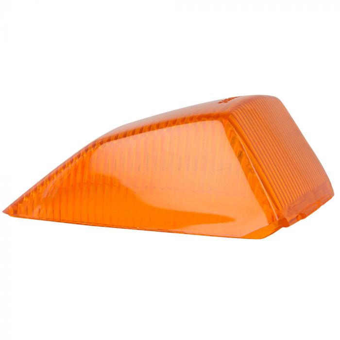 Amber plastic lens for Kenworth-style rectangular cab light