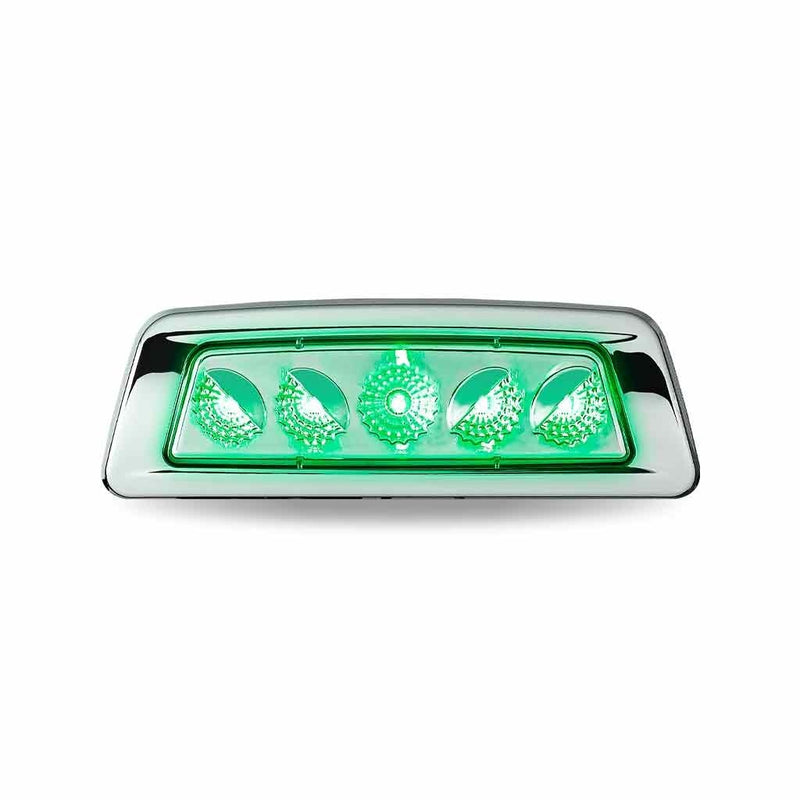 Kenworth T680 and Peterbilt 567 Amber/Green Dual Revolution LED fender marker/turn signal light