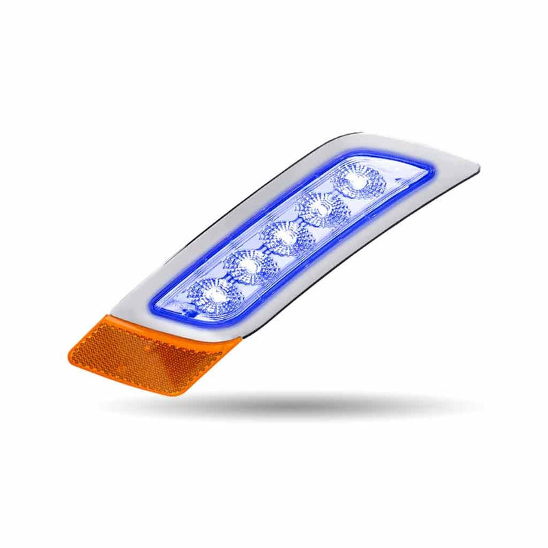 Peterbilt 579/567/587 Amber/Blue Dual Revolution LED fender marker/turn signal/auxiliary light