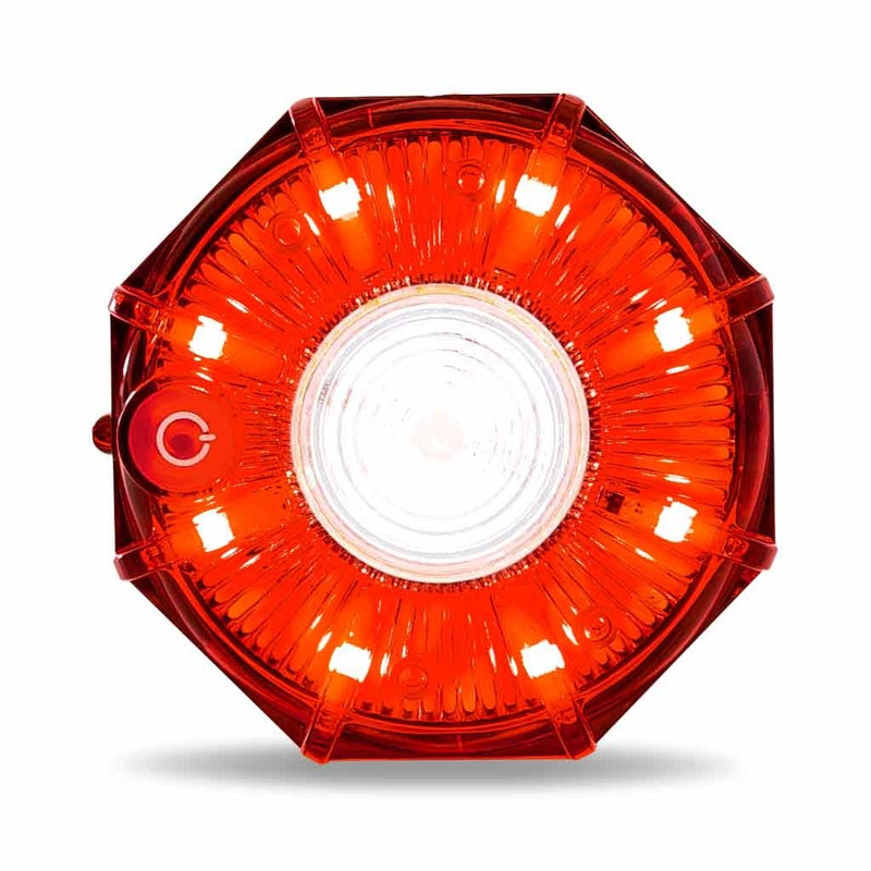 3" dual color portable/magnetic/hangable hazard LED light