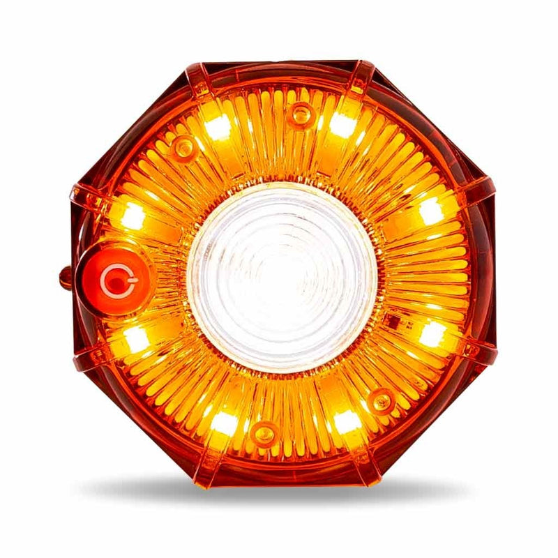 3" dual color portable/magnetic/hangable hazard LED light