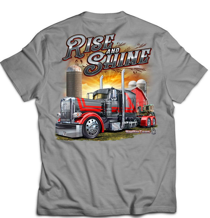 Rise and Shine trucker tee shirt