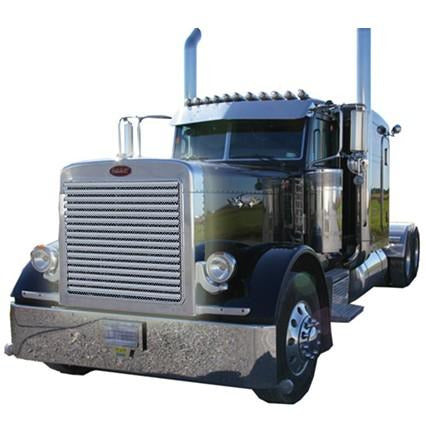 Peterbilt 379 extended hood stainless steel replacement grill with 16 louvers - not assembled