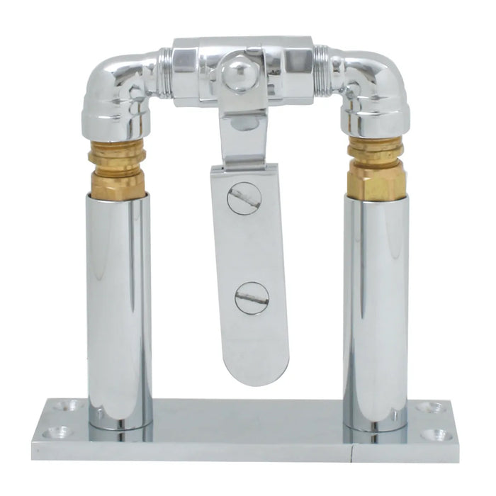 Chrome stand/air valve hand lever set for train horns