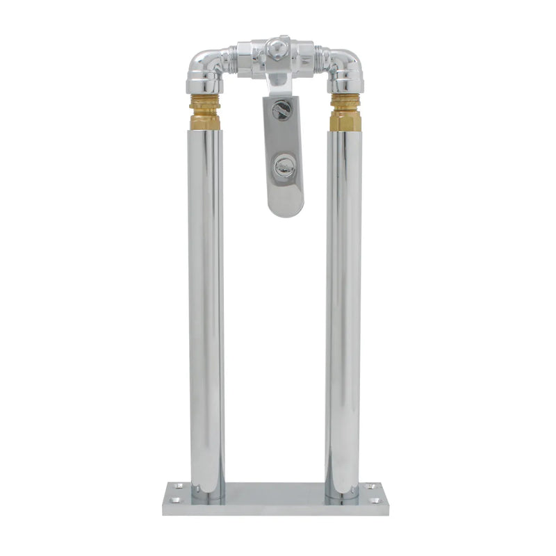 Chrome stand/air valve hand lever set for train horns