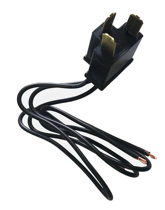 3-Wire universal 9003 & H4 halogen sealed beam MALE headlight connector, 1 piece