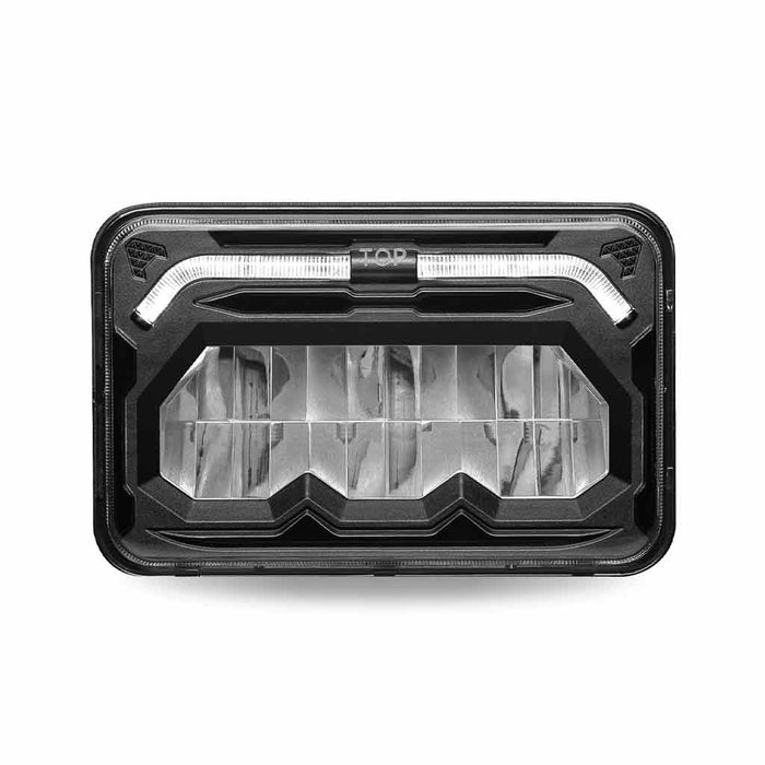 4" x 6" dual rectangular reflector LED headlight with position light - DOT approved