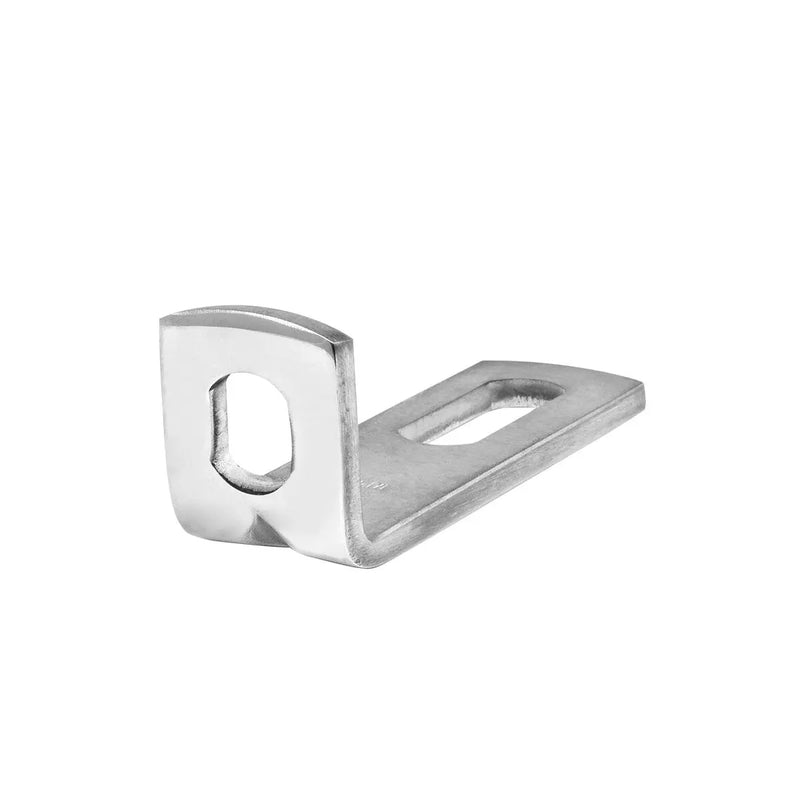Heavy duty stainless steel "L" pedestal light mounting bracket - SINGLE