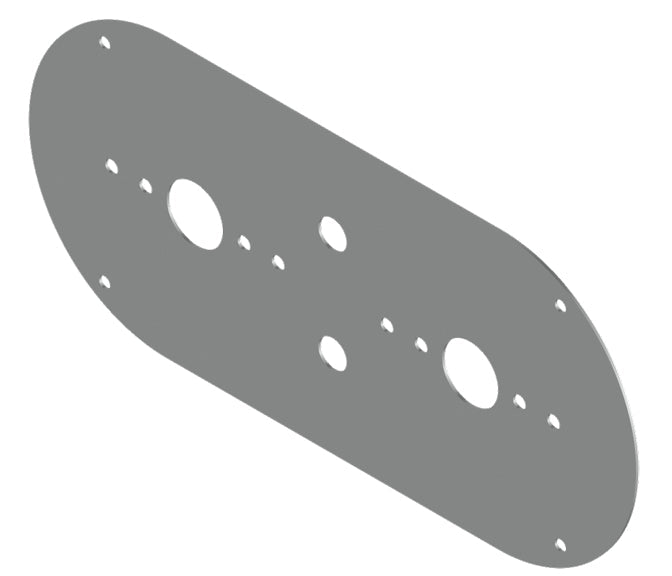 Peterbilt 359/379/389 or Kenworth W900L stainless steel above door dome light plate w/2 watermelon light holes, with 2 switch holes