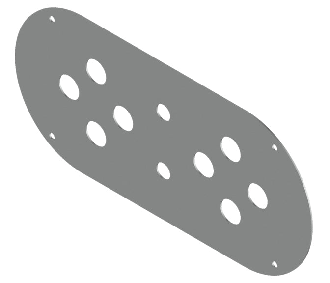 Peterbilt 359/379/389 or Kenworth W900L stainless steel above door dome light plate w/8 mini watermelon 3/4" light holes