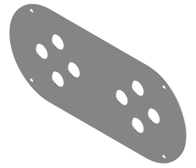 Peterbilt 359/379/389 or Kenworth W900L stainless steel above door dome light plate w/8 mini watermelon 3/4" light holes