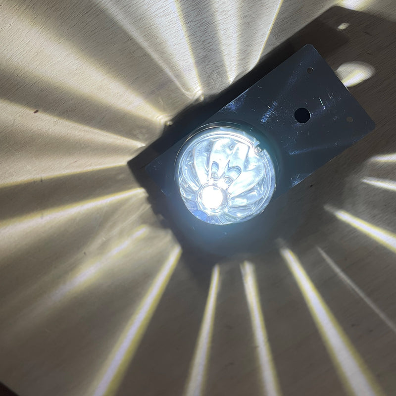 Freightliner Classic stainless steel single watermelon dome light plate with switch hole