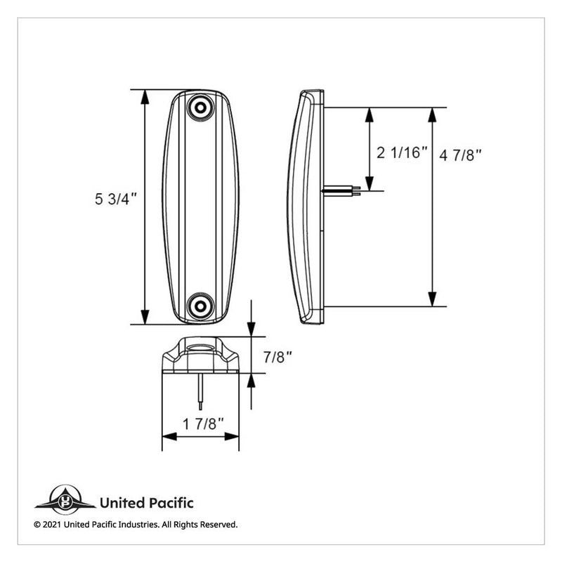 Freightliner Cascadia 2008-2022 amber 4 diode "Lighttrack" LED replacement cab marker light - SINGLE