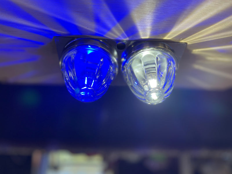 #1157 dual color 15 diode LED light bulb for glass watermelon lens light - SINGLE