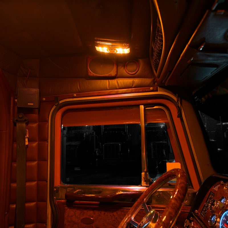 Peterbilt 379 6-color LED replacement dome and map light amber/blue/green/purple/red/white - SINGLE