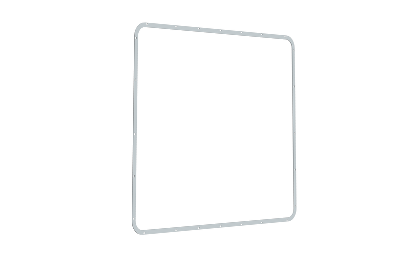 Peterbilt 379 extended hood stainless steel grill bezel / grill mounting kit - includes mounting hardware