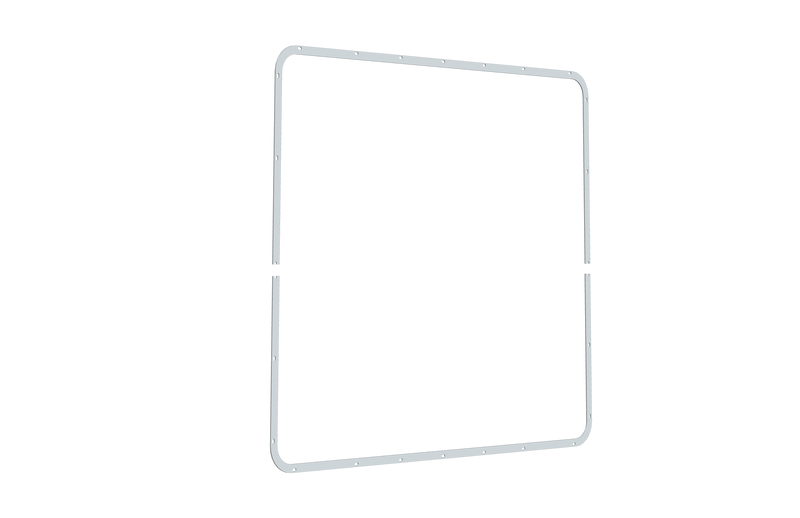 Peterbilt 379 extended hood stainless steel grill bezel / grill mounting kit - includes mounting hardware