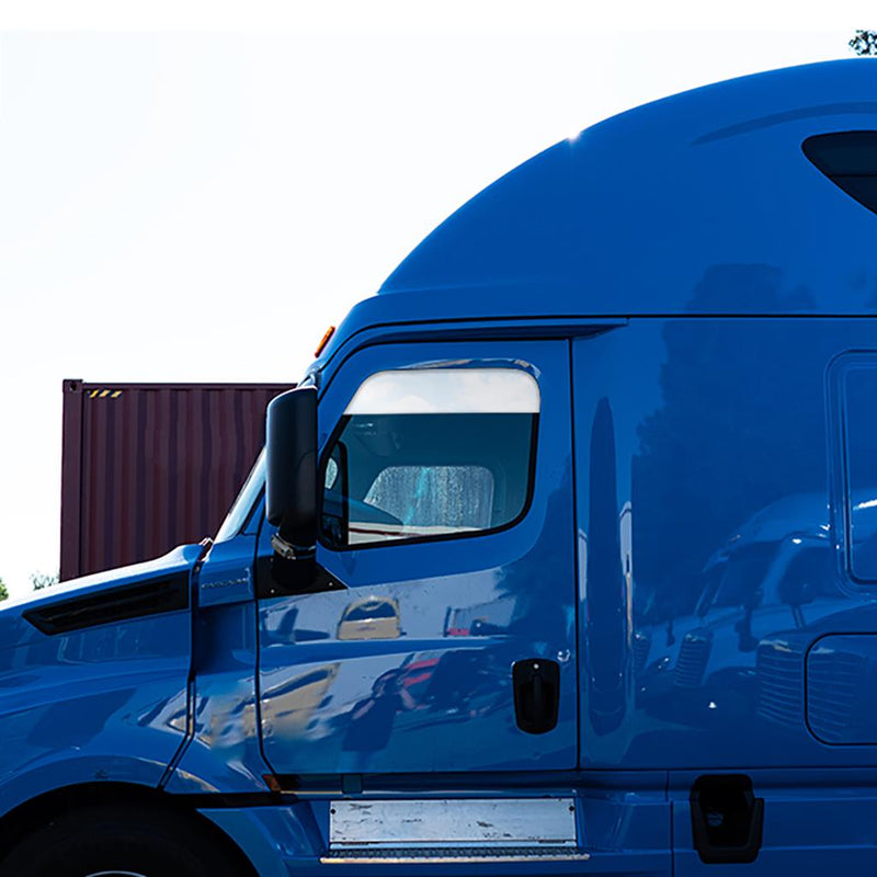 Freightliner Cascadia 2008-2017 stainless steel 6" chopped look door trim / ventshade - PAIR