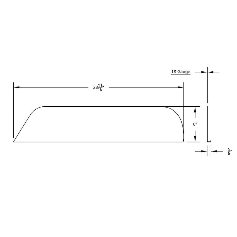 Freightliner Cascadia 2008-2017 stainless steel 6" chopped look door trim / ventshade - PAIR