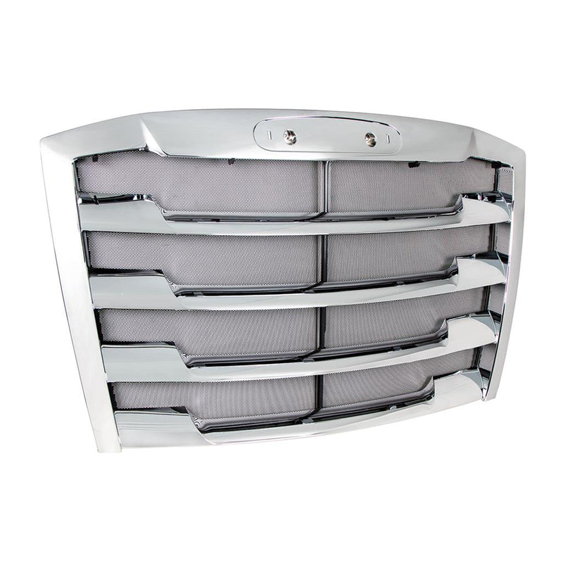 Freightliner Cascadia 2018-2023 chrome plastic replacement grill with mesh bugscreen