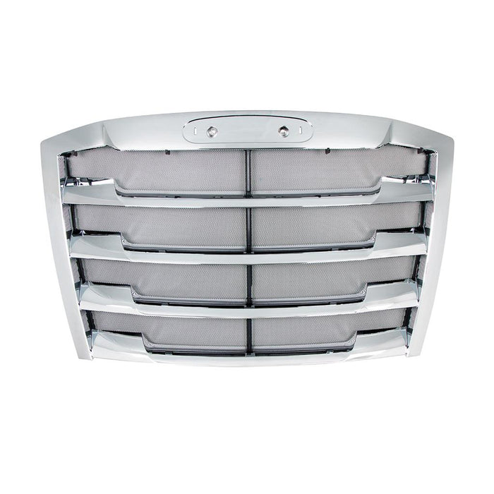 Freightliner Cascadia 2018-2023 chrome plastic replacement grill with mesh bugscreen