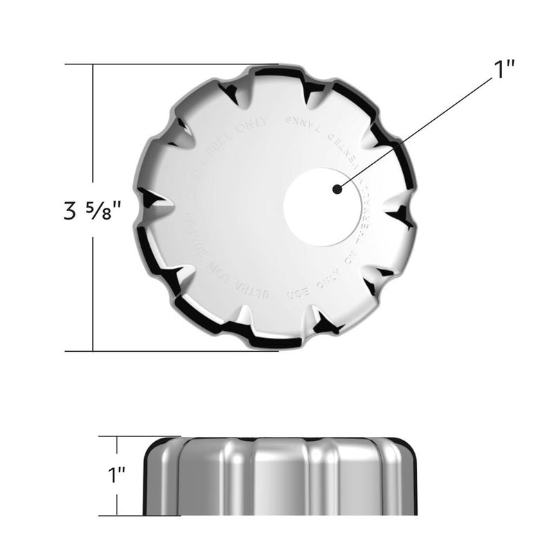 Volvo chrome plastic fuel cap cover - locking