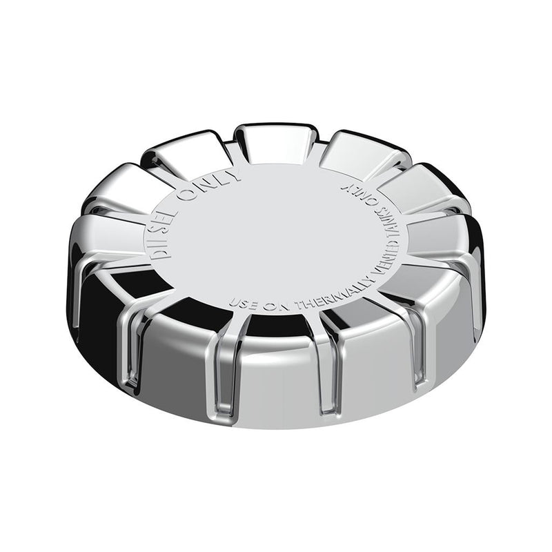 Kenworth chrome plastic fuel cap cover - NON locking