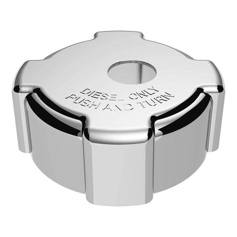 Freightliner chrome plastic fuel cap cover - locking