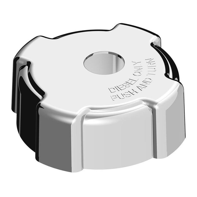 Freightliner chrome plastic fuel cap cover - locking