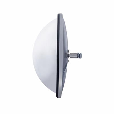 8.5" diameter stainless steel full moon / dome convex round mirror with center mount