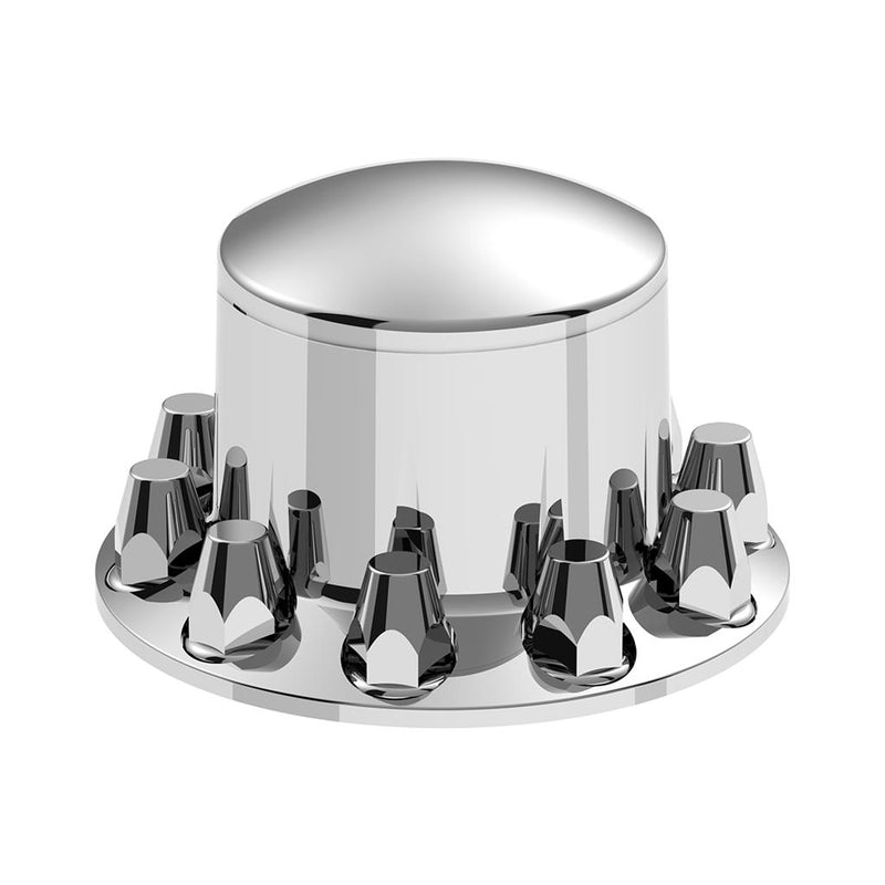 Chrome plastic rear axle cover with 33mm push on lugnut covers - SINGLE