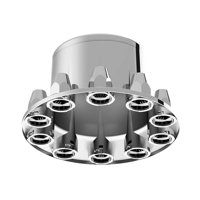 Chrome plastic rear axle cover with 33mm push on lugnut covers - SINGLE