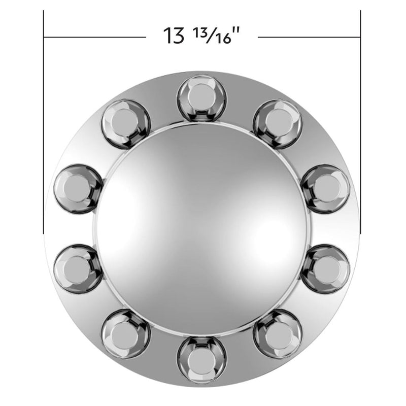 Chrome plastic rear axle cover with 33mm push on lugnut covers - SINGLE