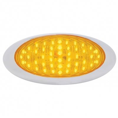 "Phantom III" Amber 48 diode jumbo-sized surface mount LED turn signal light w/chrome bezel