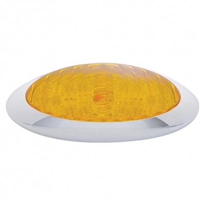 "Phantom III" Amber 48 diode jumbo-sized surface mount LED turn signal light w/chrome bezel