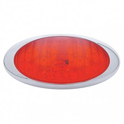 "Phantom III" Red 40 diode jumbo-sized surface mount LED turn signal light w/chrome bezel