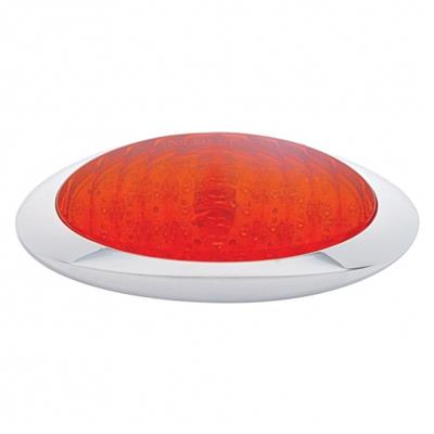 "Phantom III" Red 40 diode jumbo-sized surface mount LED turn signal light w/chrome bezel