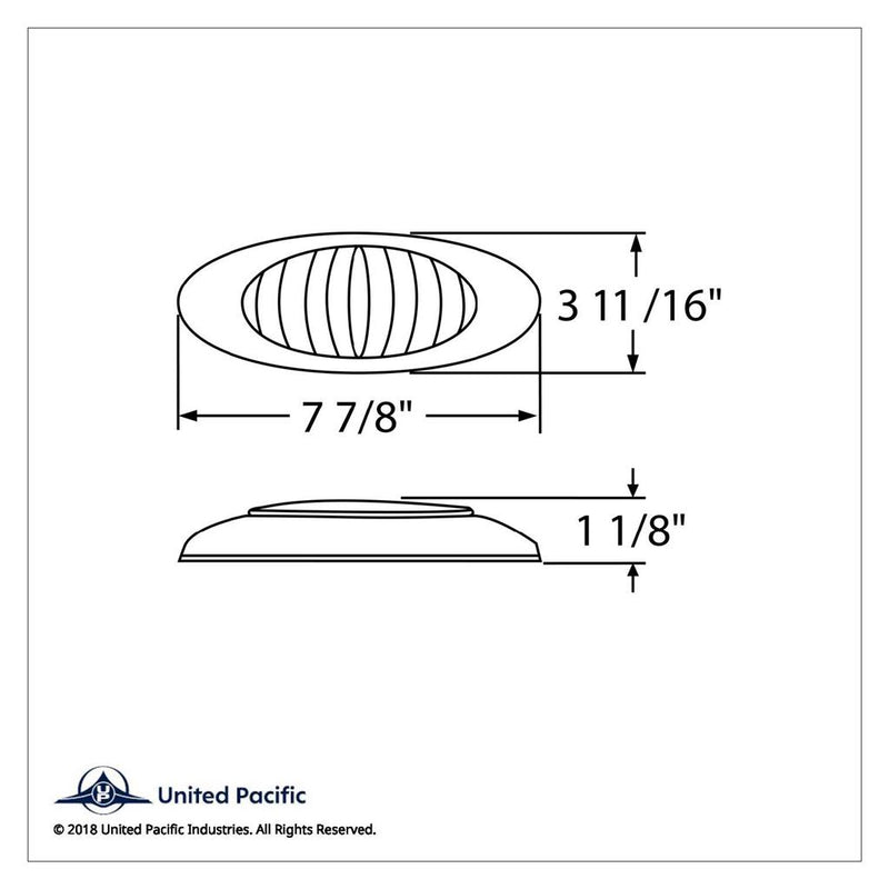 "Phantom III" Red 40 diode jumbo-sized surface mount LED turn signal light w/chrome bezel