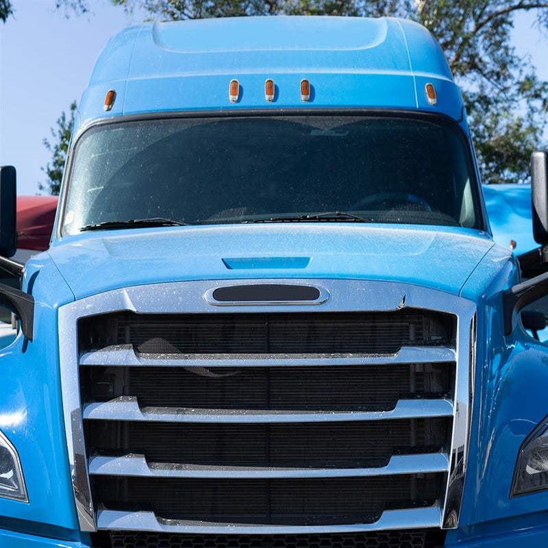 Freightliner Cascadia 2018-2023 chrome plastic cab light bezel - SINGLE