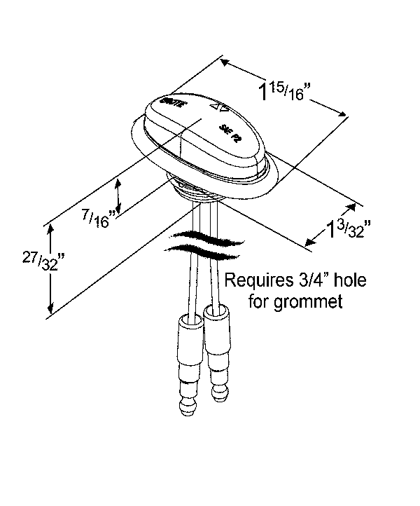 Grote Micronova P2 Red grommet-mount LED marker light