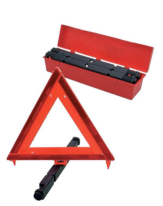 Red reflective triangle warning kit with case