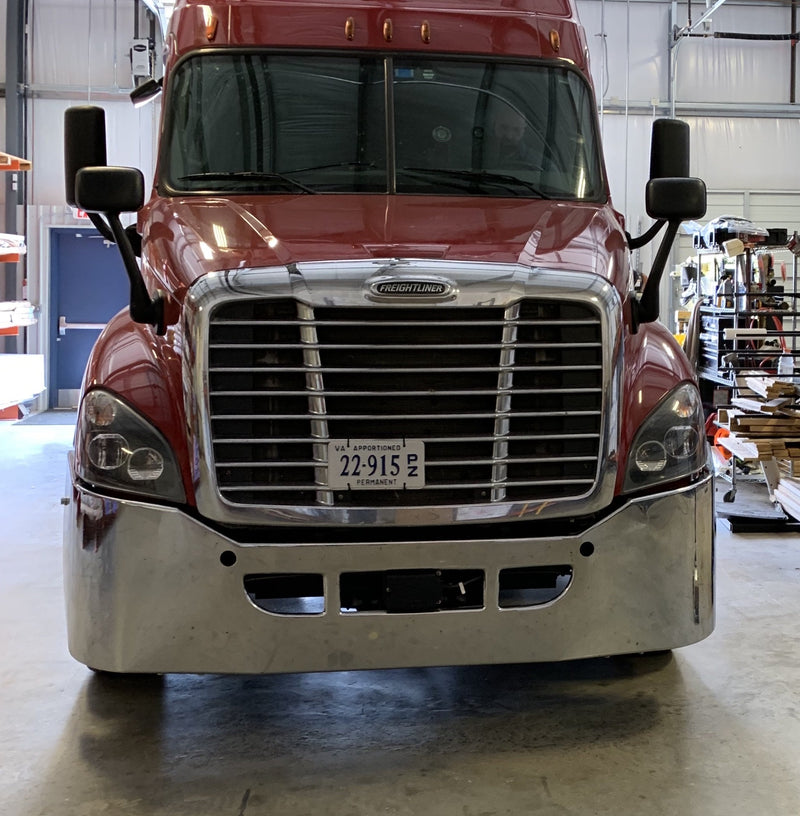 Freightliner Cascadia 2008-2017 22" single piece chrome wraparound bumper