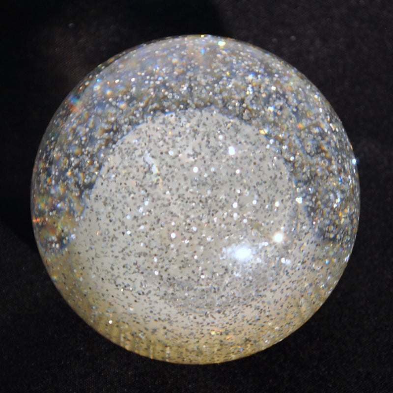 Glitter 2.25" diameter round gear shift knob w/ 1/2" x 13 adapter