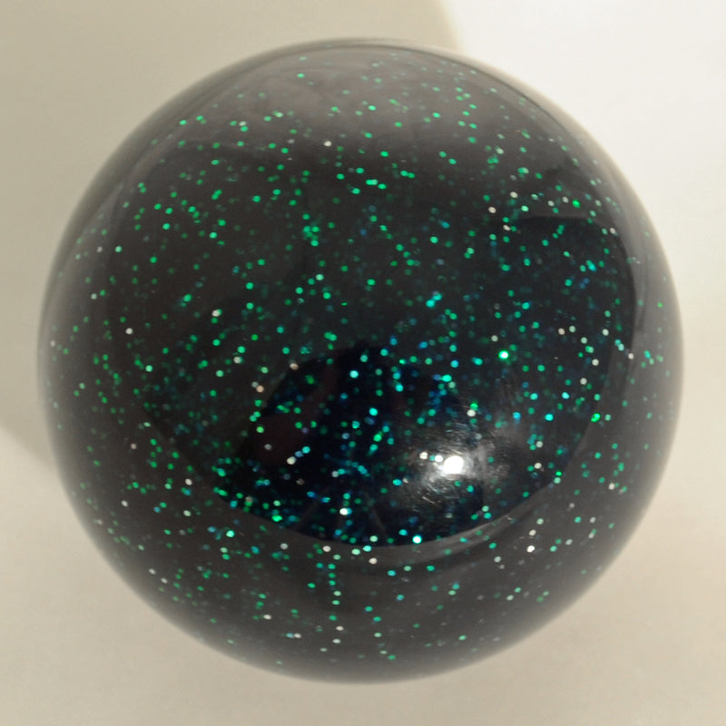 Glitter 2.25" diameter round gear shift knob w/ 1/2" x 13 adapter