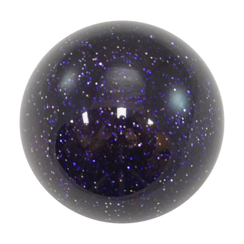Glitter 2.25" diameter round gear shift knob w/ 1/2" x 13 adapter