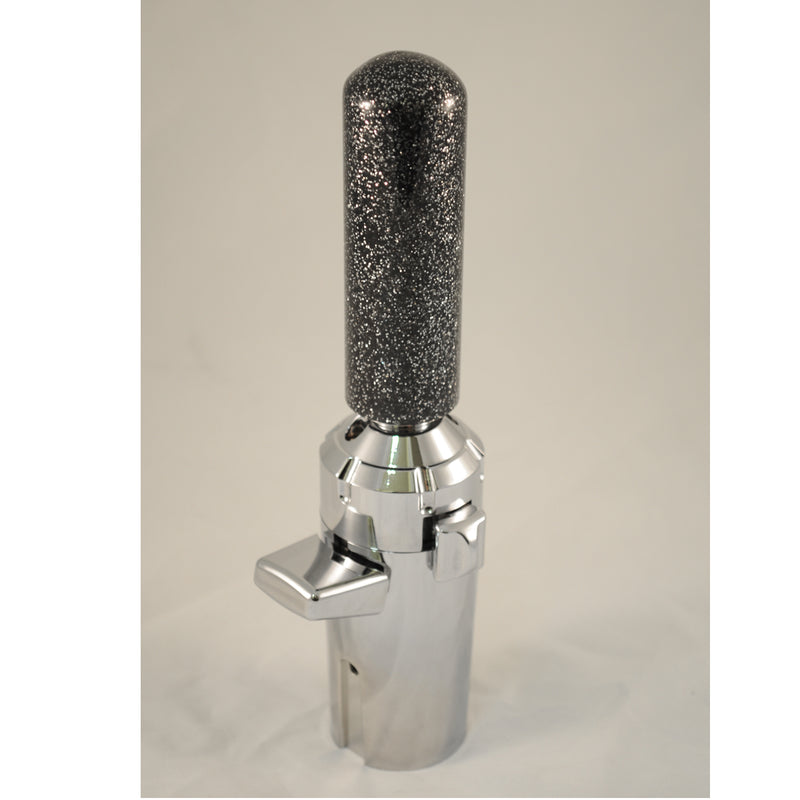 4" long x 1.3" diameter rod gear shift knob w/ 1/2" x 13 adapter