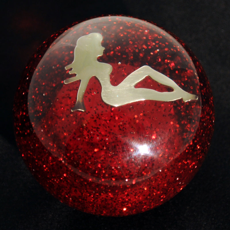 Mudflap Girl 2.25" diameter round gear shift knob