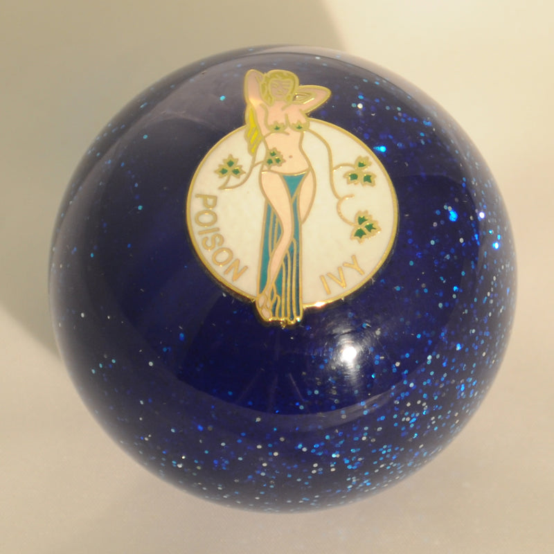 Poison Ivy embedded 2.25" diameter round gear shift knob