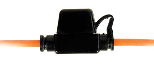 Mini Water Tight Fuse Holder 12 AWG up to 30 AMP w/ Protective Cap - 1 piece