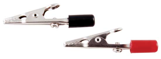 2" 10 Amp Alligator Test Clips w/ PVC Handles, 5 Red and 5 Black (5 Sets)